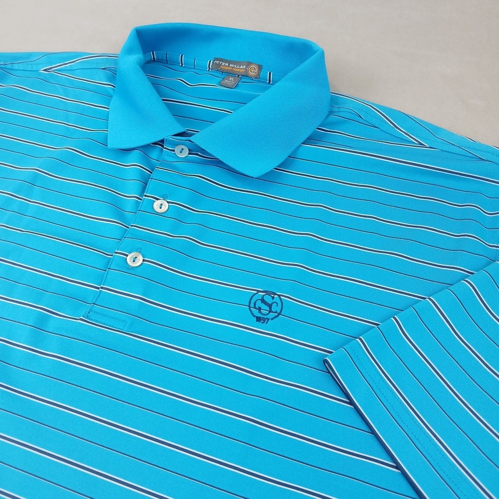 Peter Millar Summer Comfort XL Mens Polo Shirt Older Boxy 25x31 FLAWS